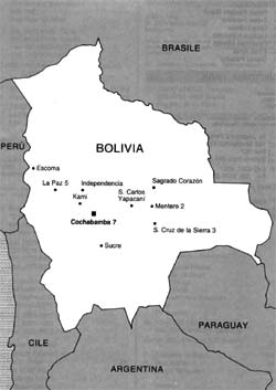cartina della bolivia