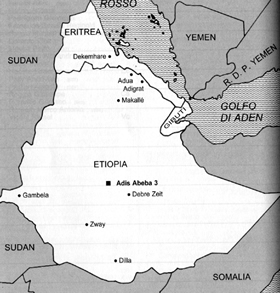 cartina dell'Etiopia