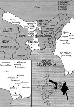 cartina dell'india